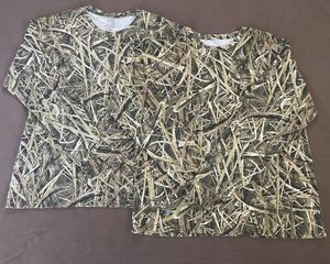 Two Ranger By RZ Outdoor Sz 2XL LS Brown Camo Front Pocket Tee Shirts